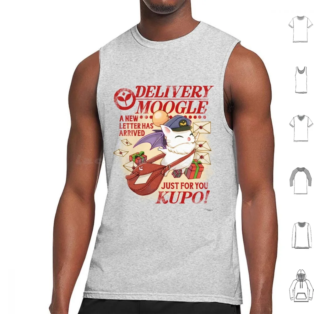 Delivery Moogle Tank Tops Vest Sleeveless Ffxiv Final Fantasy Ff14 Final Fantasy Xiv Final Fantasy 14 Cute Xiv