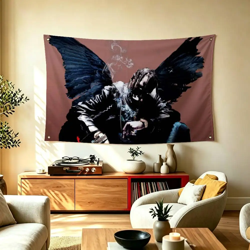 Pop-Rap Singer T-Travis Scott-T Flags Wall Hanging Tapestry Outdoor Garage Room Decorative flag Background Blanket