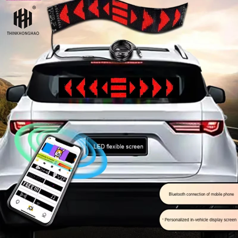 

New Arrival Flexible LED Car Display Monitor Bluetooth Rear Window Screen IP65 Outdoor Use SDK Displaying Text Digital Poster