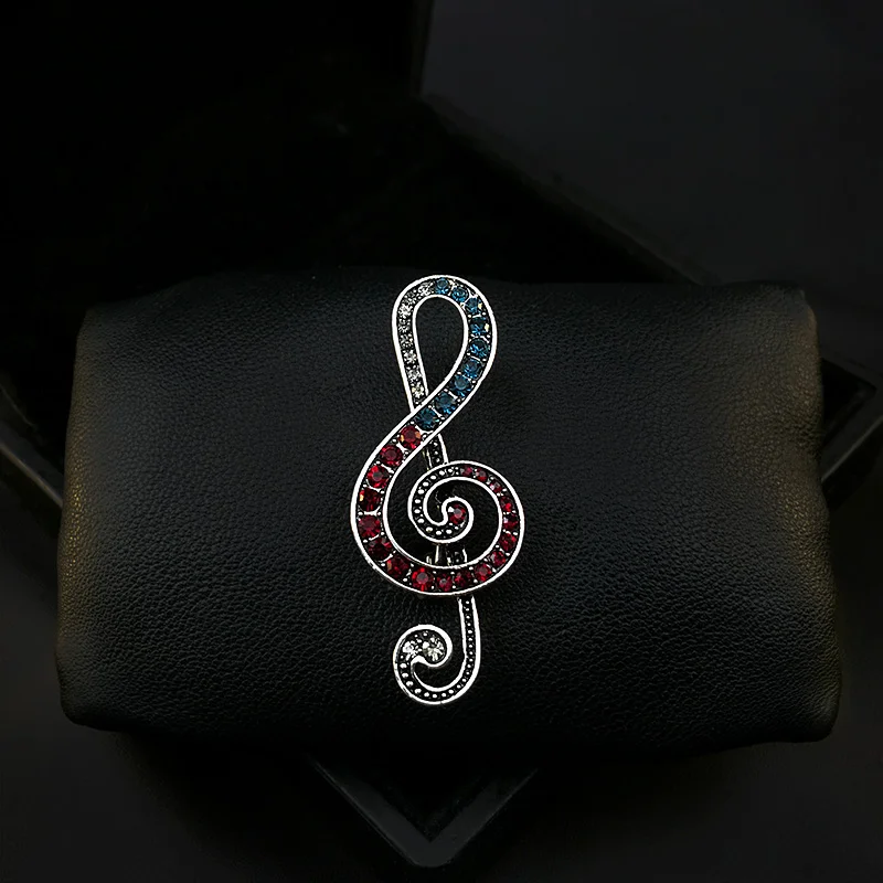 897 Upscale Retro Musical Note Brooch Exquisite Women Luxury Stylish Pin Men Badge Clothes Accessories Suit Corsage Jewelry Gift