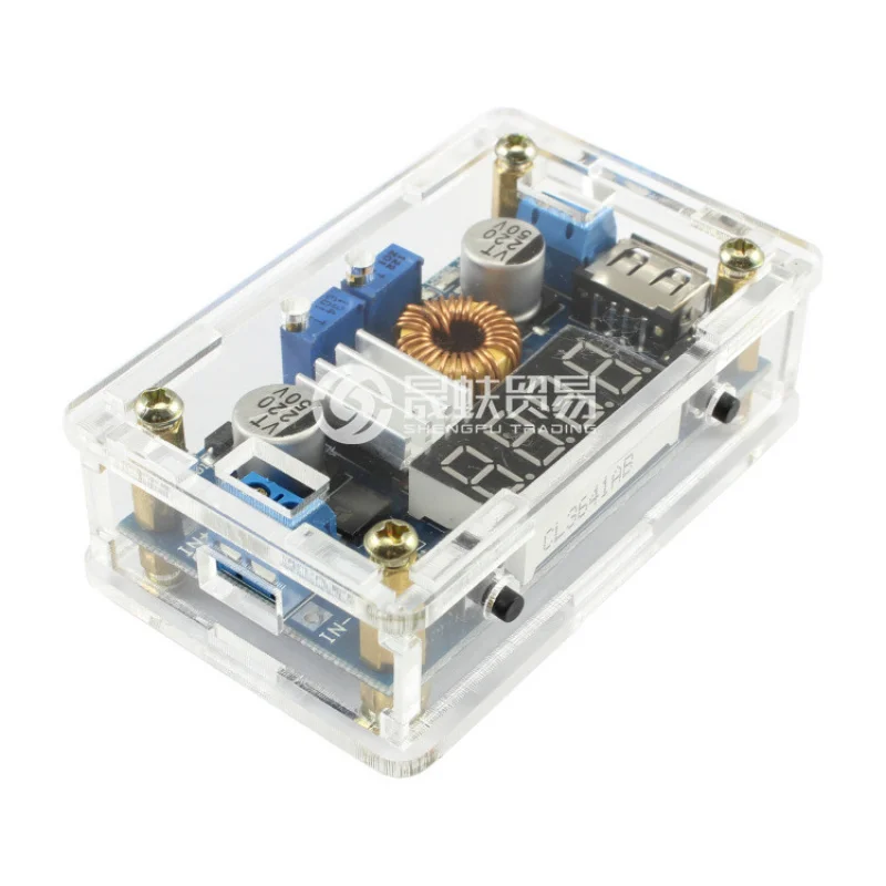 Fuente de alimentación DCDCPower de corriente constante, módulo reductor, pantalla Digital, voltaje y corriente, salida BeltUSBOutput + carcasa, 5 unidades