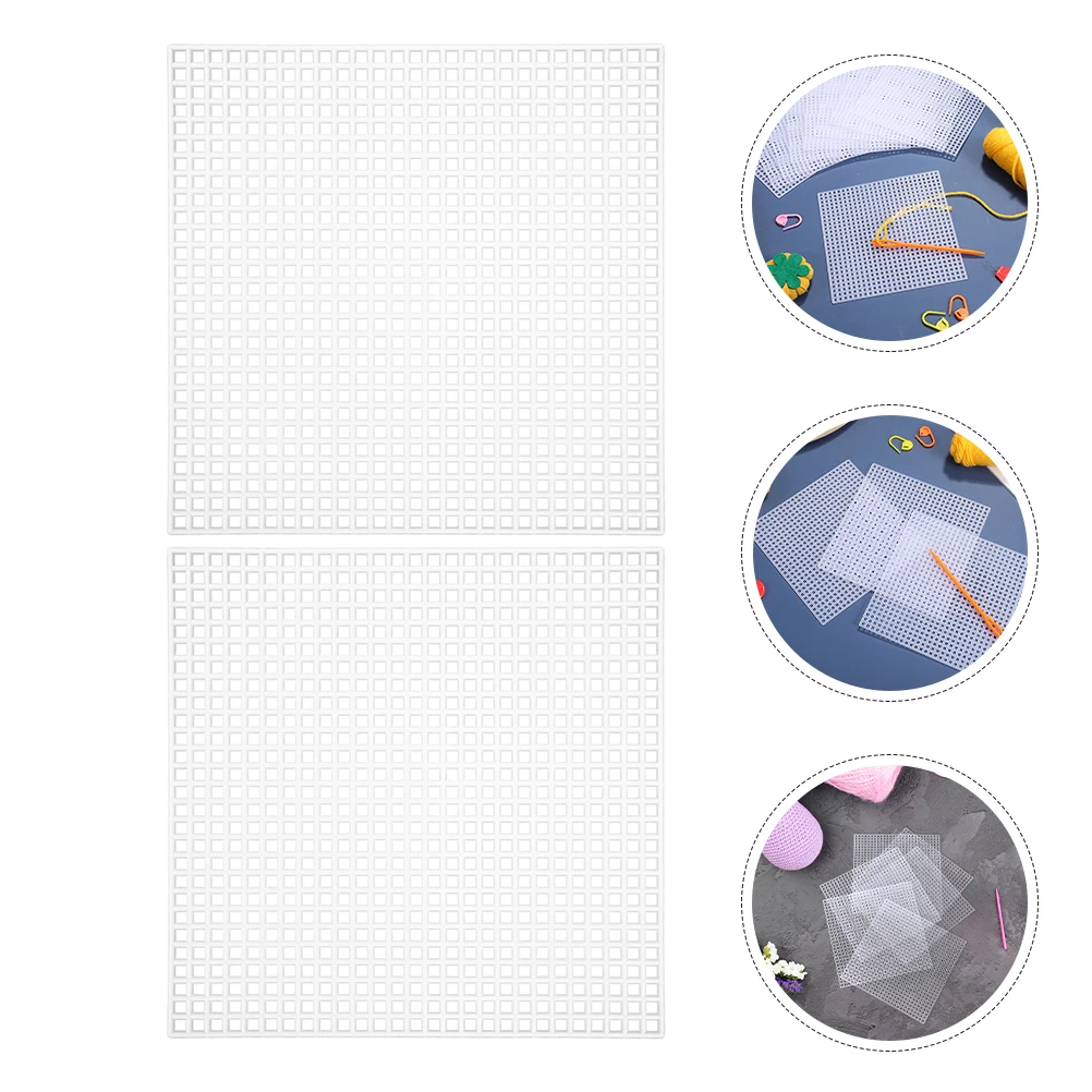 

10pcs Blank Plastic Canvas Mesh Sheets Square Needlework Embroidery Mat Lightweight Durable Reusable Craft Grid Panels For Diy