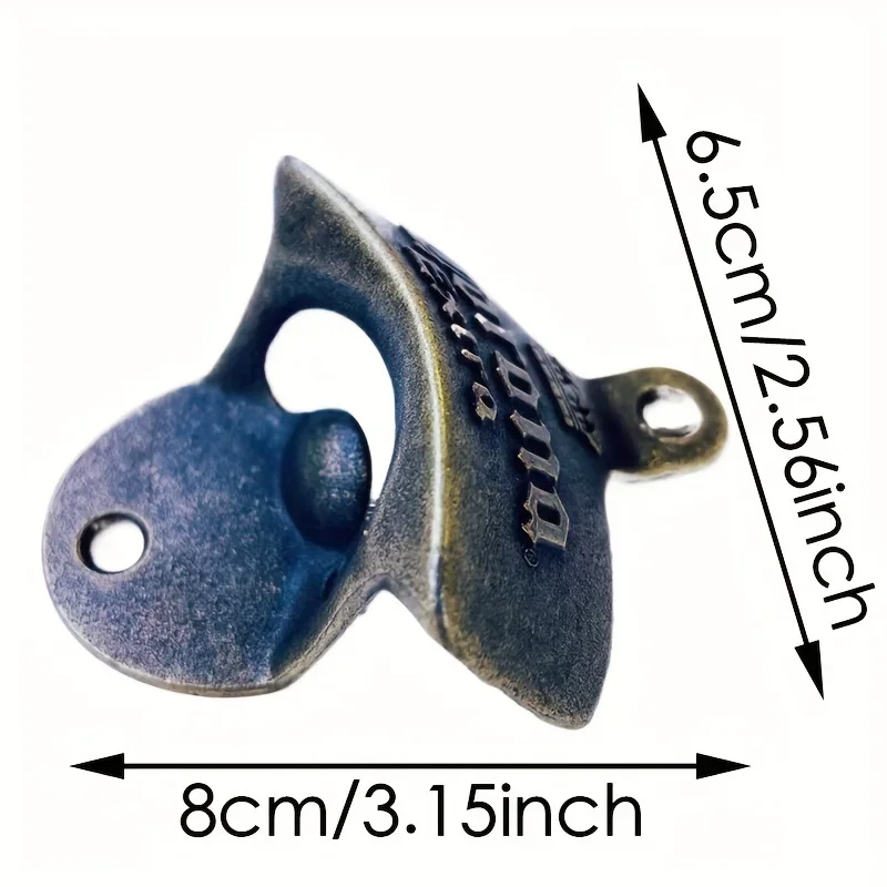 1pc 레트로 코로나 디자인 병따개 벽 마운트 교수형 맥주 오프너 DIY 도구 합금 전기 도금 프로세스 바 벽 장식 썸네일 2