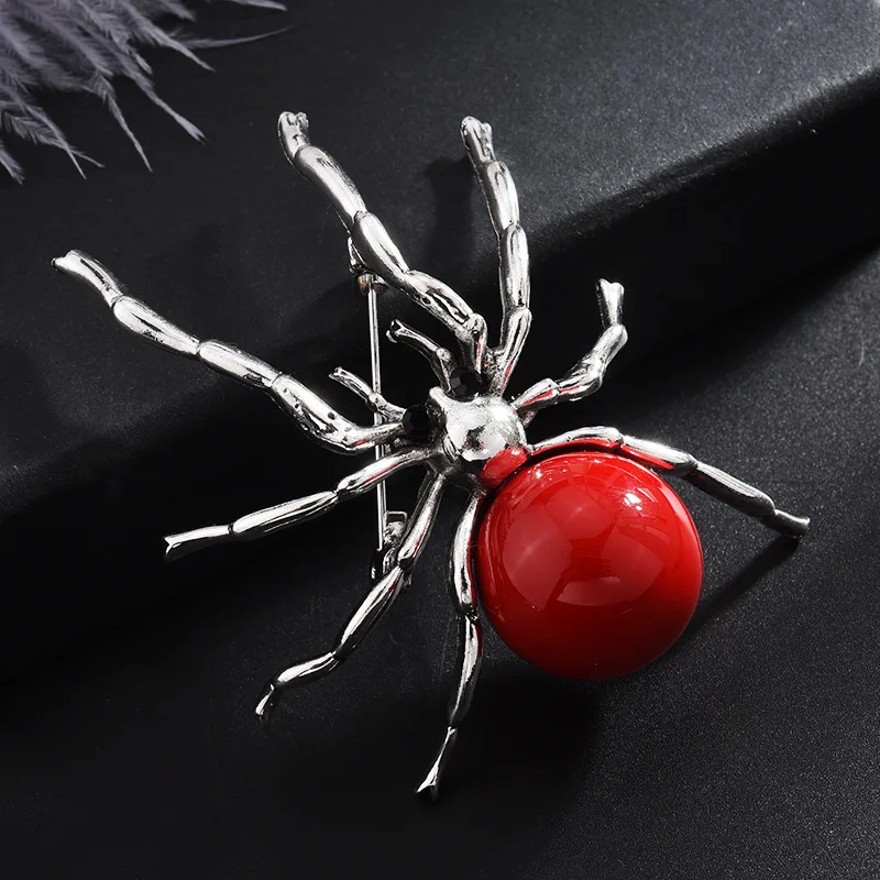 New Vintage Spider Pearl Brooch Pins Korean Fashion Insect Lapel Pins Corsage Badge Jewelry Gifts for Women and Men Accessories image 3