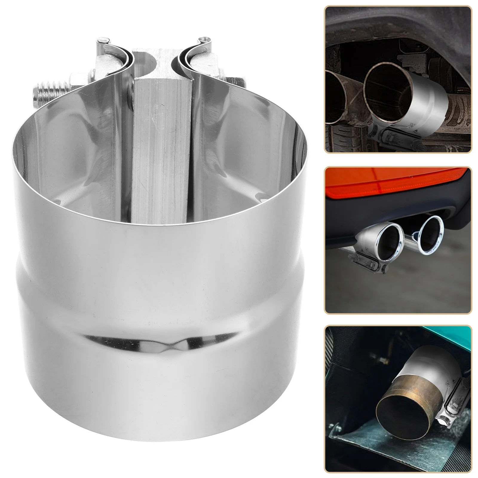 

Stainless Steel Clamp 3.5Inch 89Mm Exhaust Pipe Fixing Universal Joint Automotive Manifold Repair Clamp For Car Vehicle