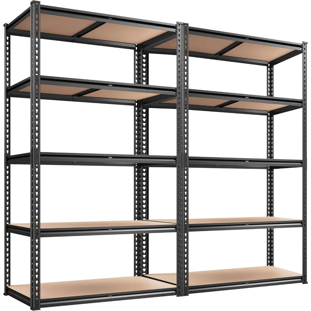 

5-Tier Heavy Duty Adjustable Metal Shelving Unit, 72" H x 35.55" W x 16" D, 2020LBS Capacity, Garage, Pantry, Closet, Ind