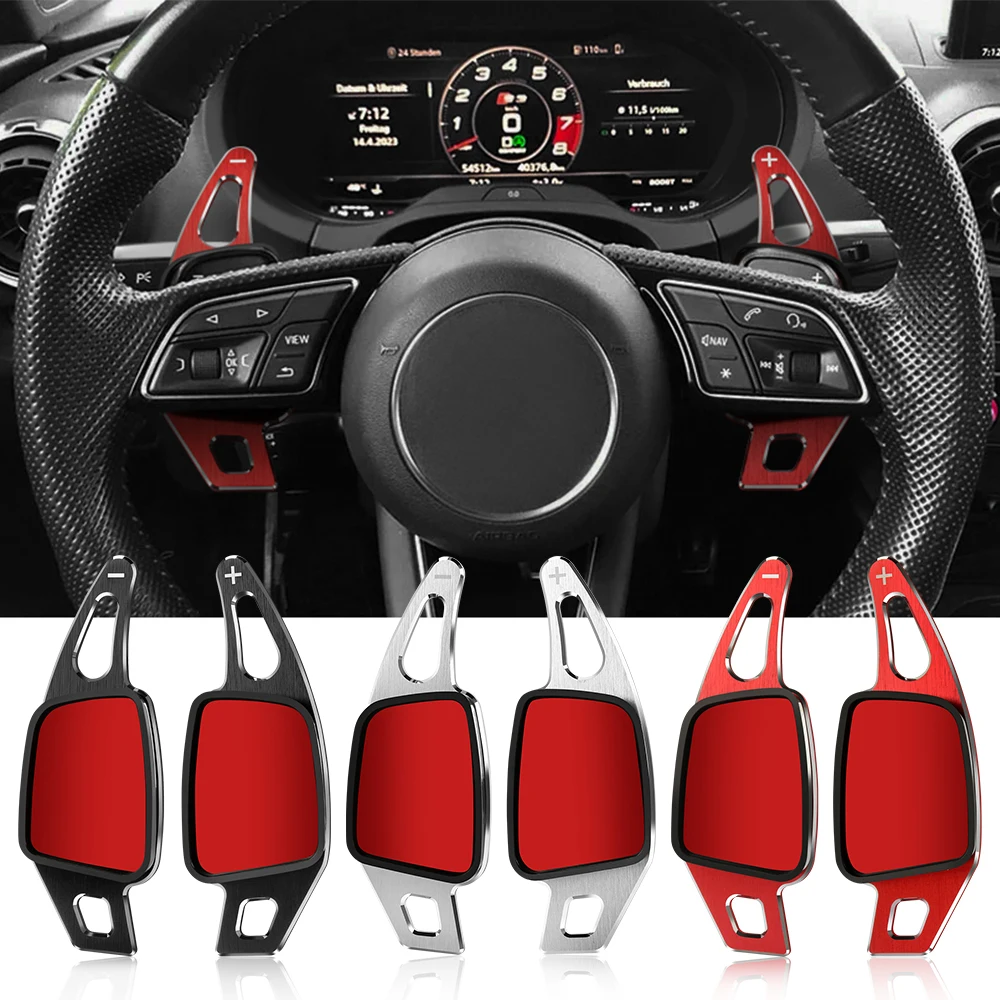 Image of Auto Lenkrad Shift Paddle Shifter für Audi A3 A4 A5 S3 S4 S5 SQ5 SQ7 Q2 Q3 Q5 Q7 TT TTS Auto Zubehör