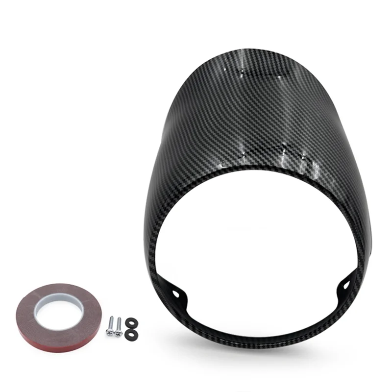 Reliable-Motorcycle Front Fairing Headlight Cover Windshield Fairing For Vespa Primavera 150 Carbon Fiber Pattern