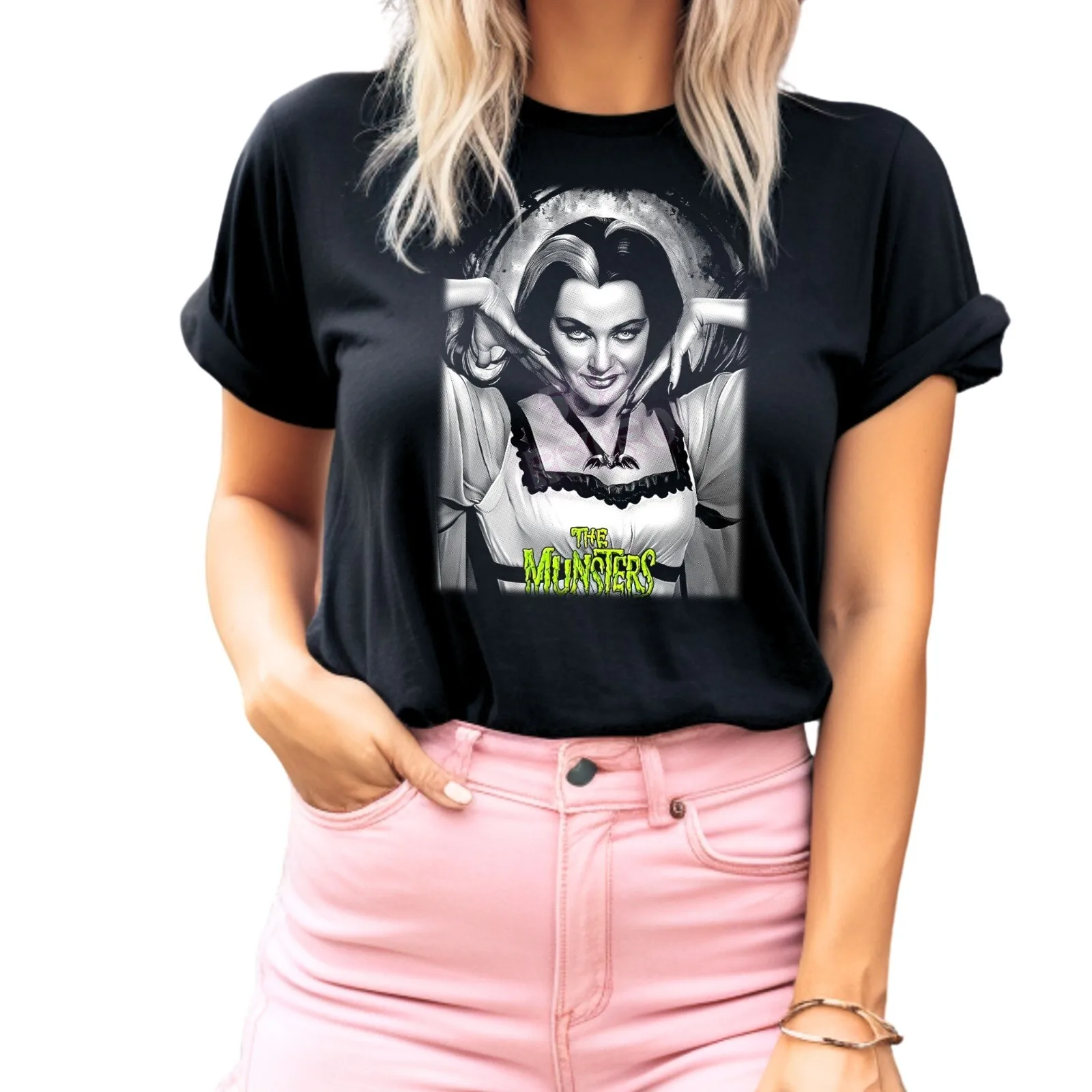 تي شيرت رعب ليلي مونستر أسود S-3XL The Munsters #6