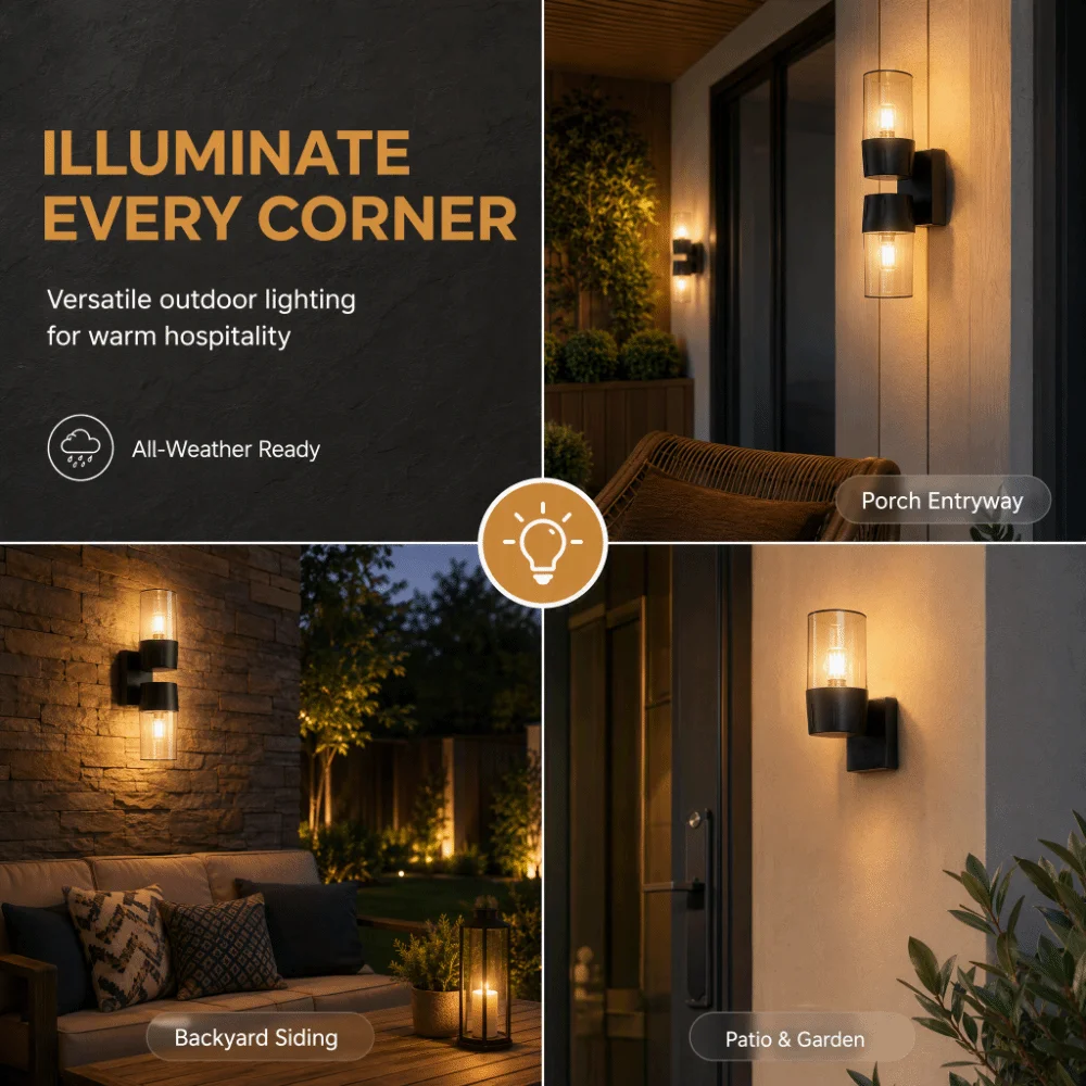 IP65 Waterproof Outdoor Wall Light Simple Design Decoration Light Wall Light Aluminum Material New Chinese Style Wall Lamp