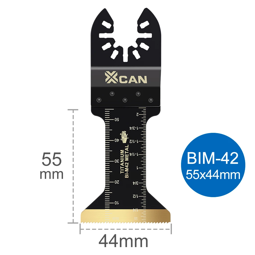XCAN 1pc 44mm Titanium Oscillating Blades Multitool Oscillating Saw Blades Quick Release for Wood Hard Material Metal