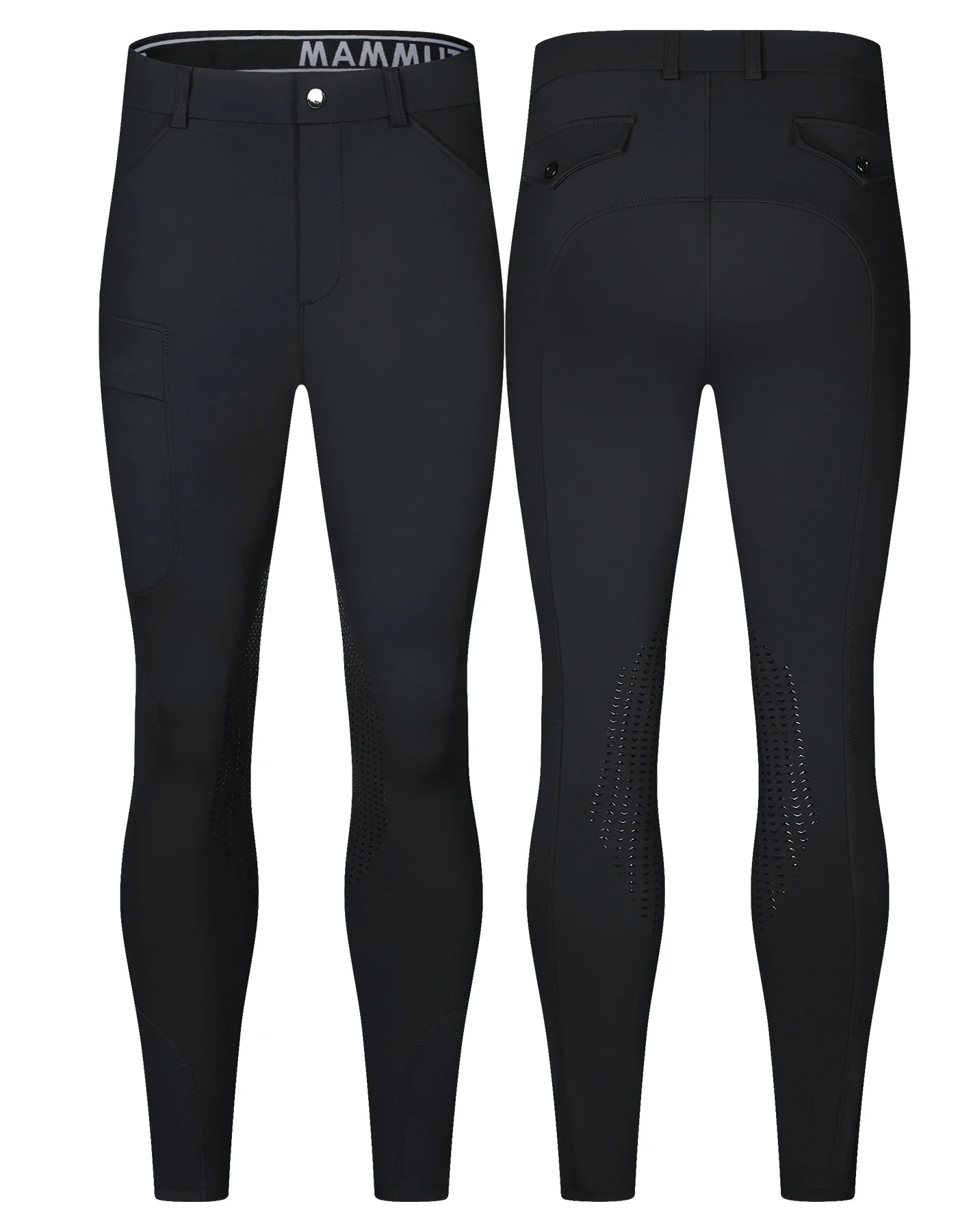 

Half-silicone breeches for men; equestrian pants for men; high-elasticity, slim-fit, quick-drying jodhp for men; silicone
