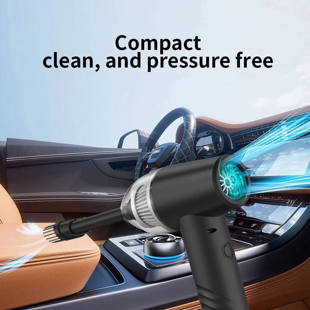 7000Pa PC Keyboard Cleaner 6000mAh  Compressed Air Duster MIni Car Vacuum Cleaner 2 In 1 Air Blower