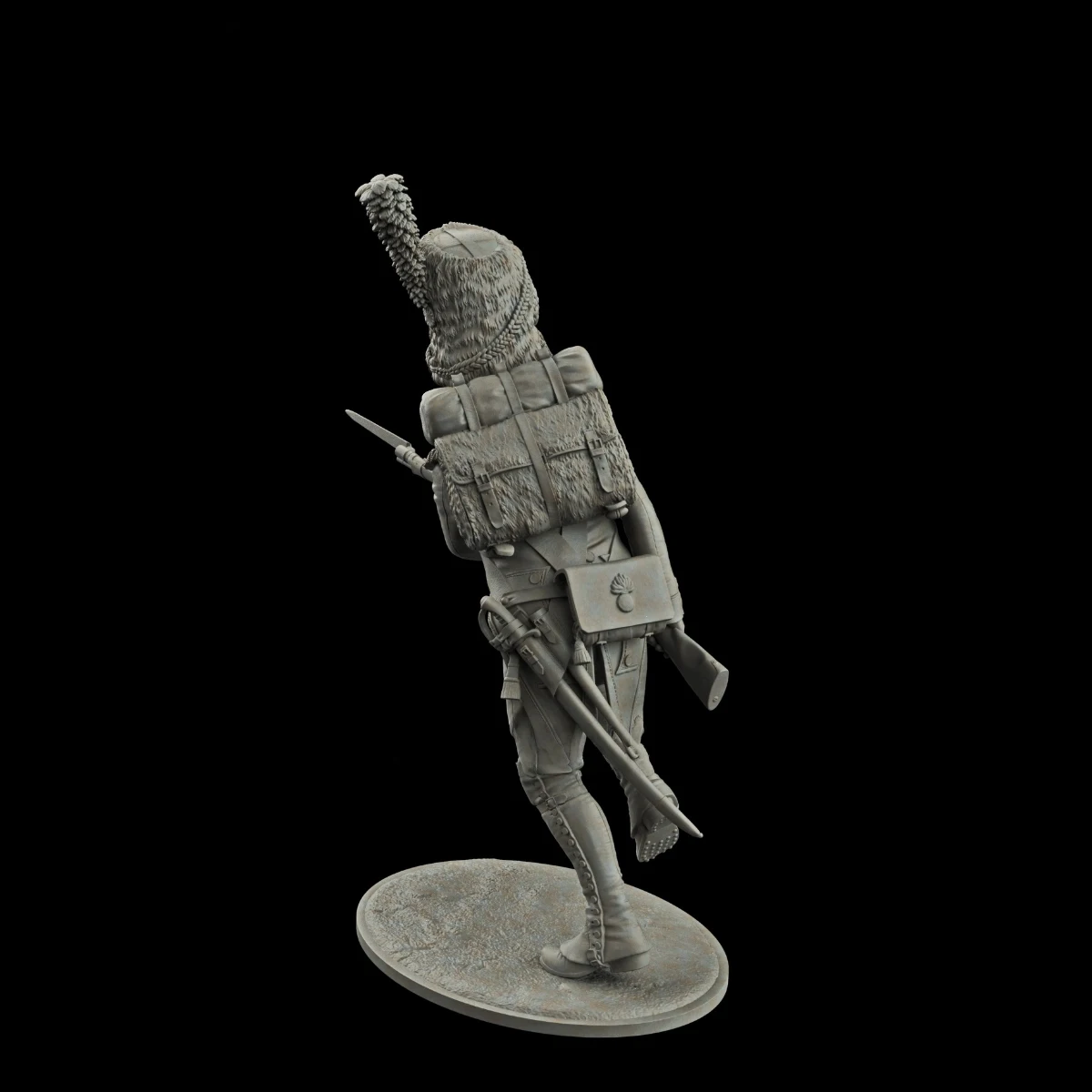 Kit de modèle de figurine non peinte en résine de 75mm, thème militaire, grenadier d'infanterie de ligne française, GK non assemblé et non peint