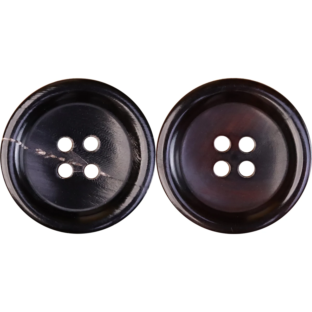 6pcs Classic Black Horn Button for Formal Suit Jacket Blazer Genuine Buttons for Clothing Sewing Supplies 15mm-30mm