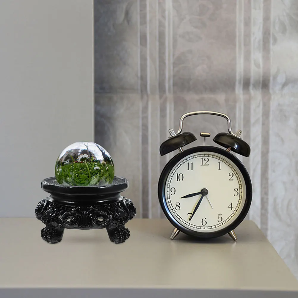 

2Pcs Resin Sphere Stand Hollow Base Crystal Display Pedestal for Home Office Decor Tabletop Display of Natural Stones Crafts
