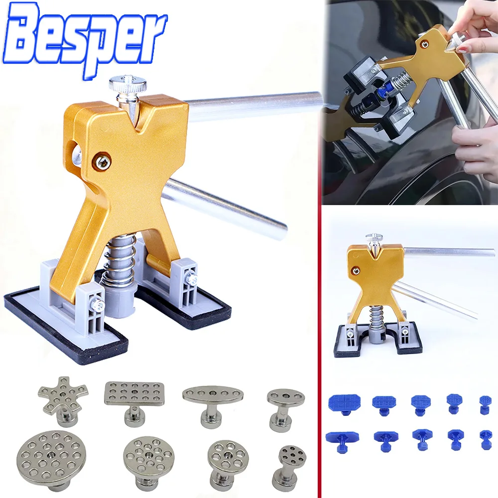 

8/10Pcs Paintless Dent Repair Tool Dent Puller Kit with 8pcs Aluminum Alloy Glue Tabs for Car Dent Removal & Hail Damage Fix