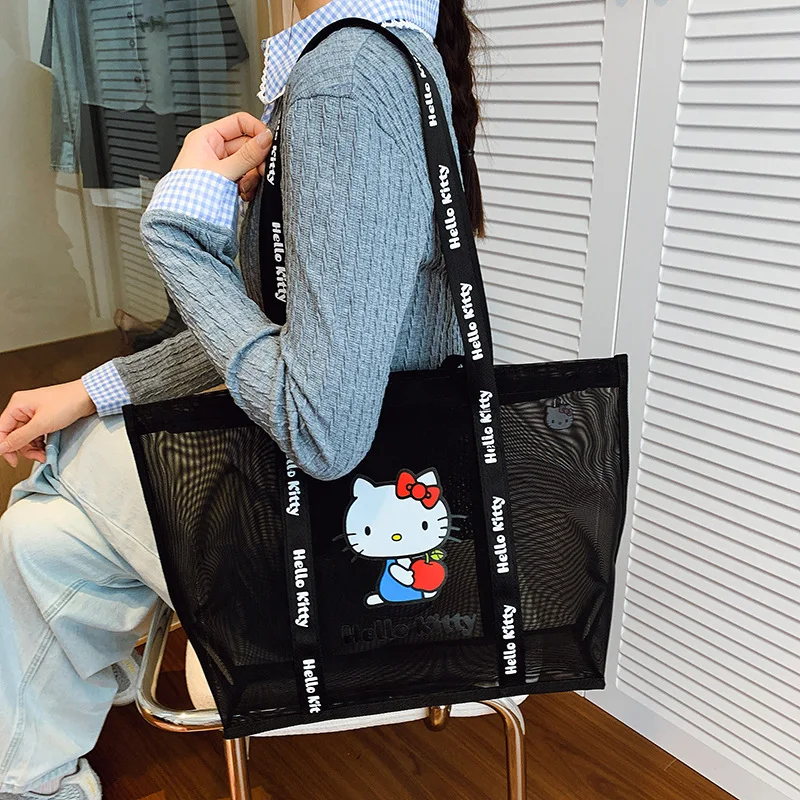 

2026 New Women's Handbag Fashion High Quality Mesh Storage Bag Cartoon Cute Versatile Large Capacity Girl Crossbody Bag