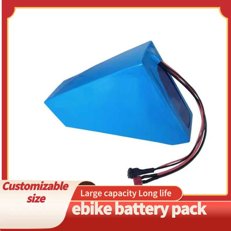 

Electric Bike Triangle 48V 45AH Battery 52V 21700 Cell Cham-Ride 72V 60V 30AH 100A BMS Huge Capacity 3000W Super Powerful 18650