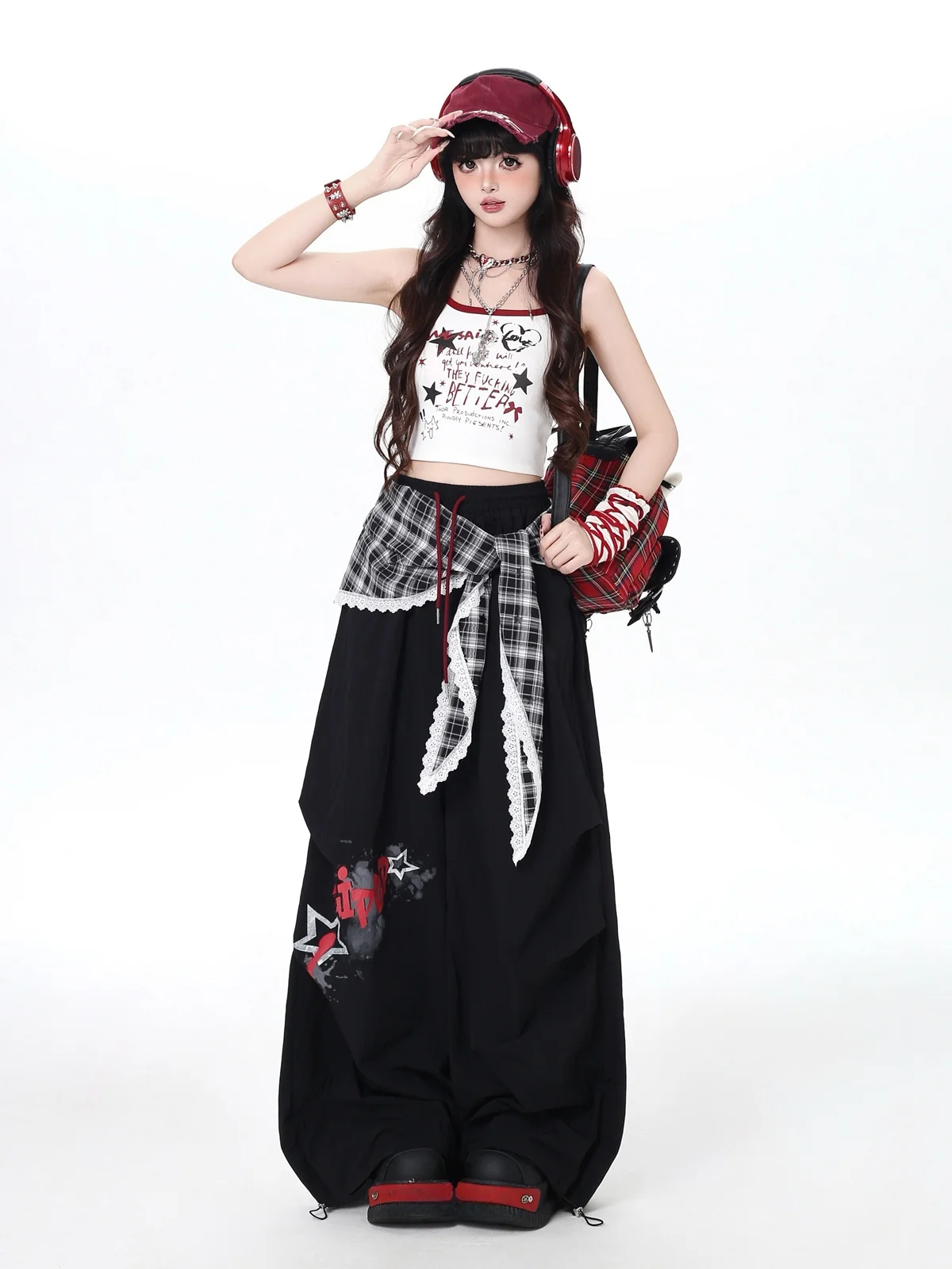 Loose Dancing Streetwear Casual Pants Original Design Layering Thin Spring Fashion for Women Girls Students Comfortable Workwear