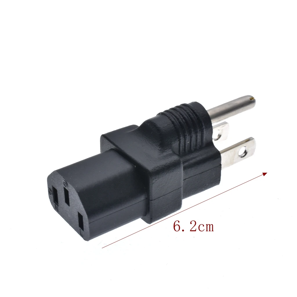 PDU UPS Power Adapter American Plug Converter, Nema 5-15P MALE TO IEC 320 C13 Female Adapter.US TO C13