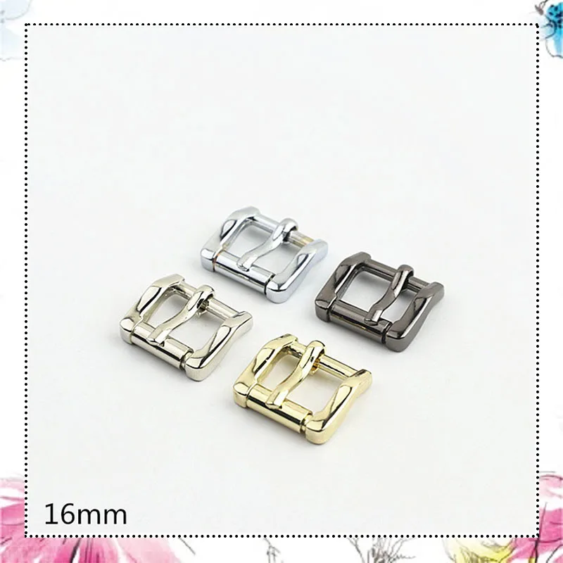 

30Pcs 16mm Square Metal Buckles DIY Bag Shoes Strap Belt Webbing Adjust Roller Pin Buckle Leather Hardware Accessories