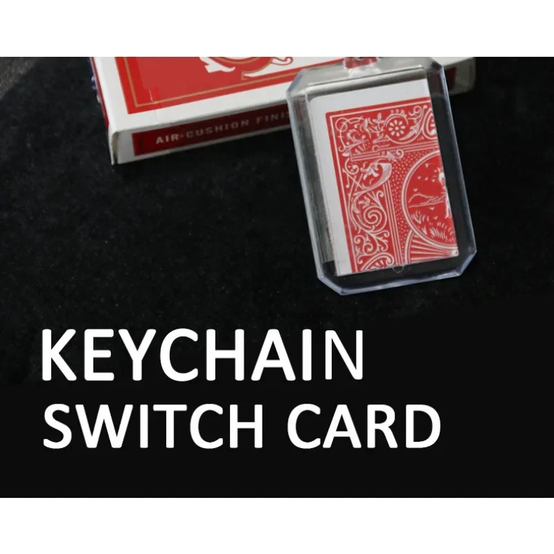 Keychain Switch Card Magic Tricks The Signed Card Folded in Keychain Playing Card Prediction Close Up Street Illusions Gimmicks