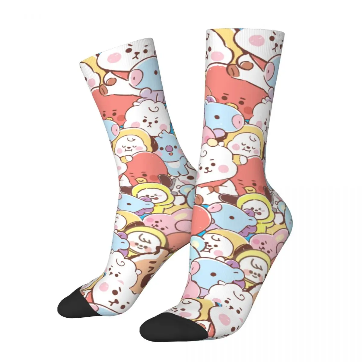 New Male Men Socks Harajuku Kpop Cartoon Sock Kawaii Music Skateboard Women's Socks Spring Summer Autumn Winter