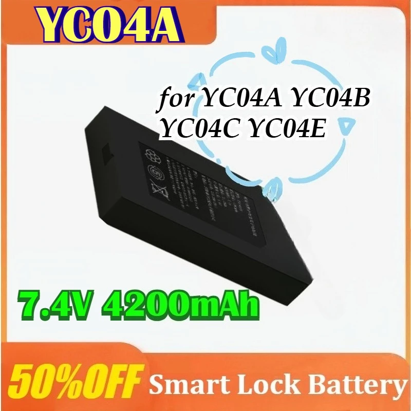 

7.4V 4200mAh Lithium Smart Door Lock Password Lock Fully Automatic Lock Battery for YC04A YC04B YC04C YC04E