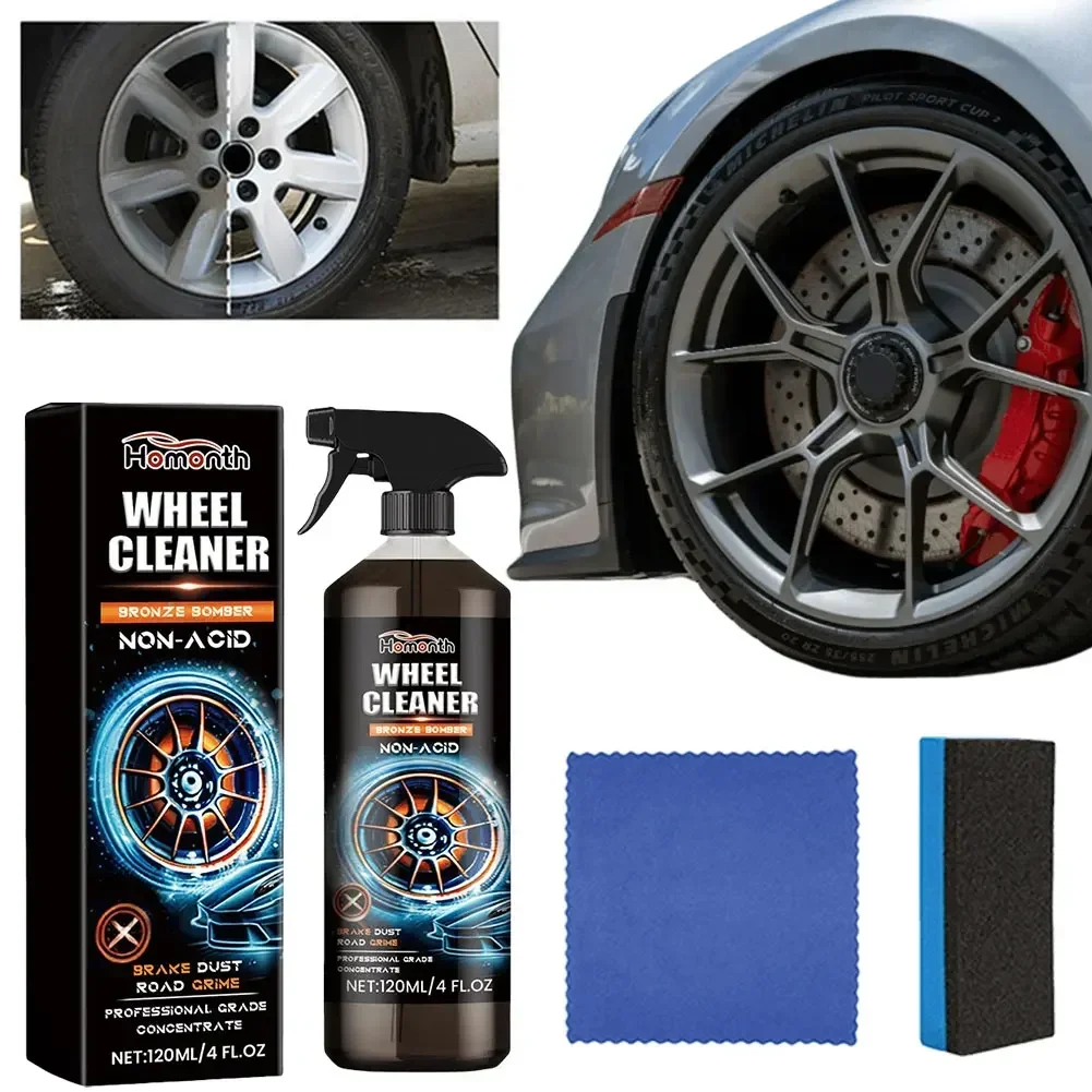 120ml Wheel Paint Iron Remover Spray Remove Iron From Rims & Wheels Wheel Cleaner Spray Car Rust Remover Spray