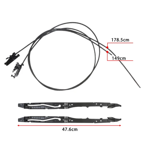 Imagen 2 del producto FL3Z-1651071-A FL3Z-1651071-B Cables de cristal para techo solar para Ford F150 2015-2020, para Ford F250/F350/F450 2017-2019, para Ford Expedition