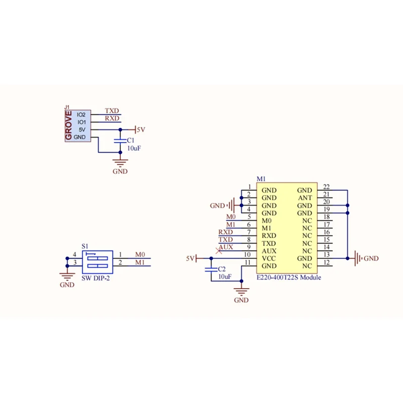 

Коммуникационный блок BTLIFE-Lora E220 с антенной, диапазон частот 433 МГц LLCC68, беспроводной пробуждение