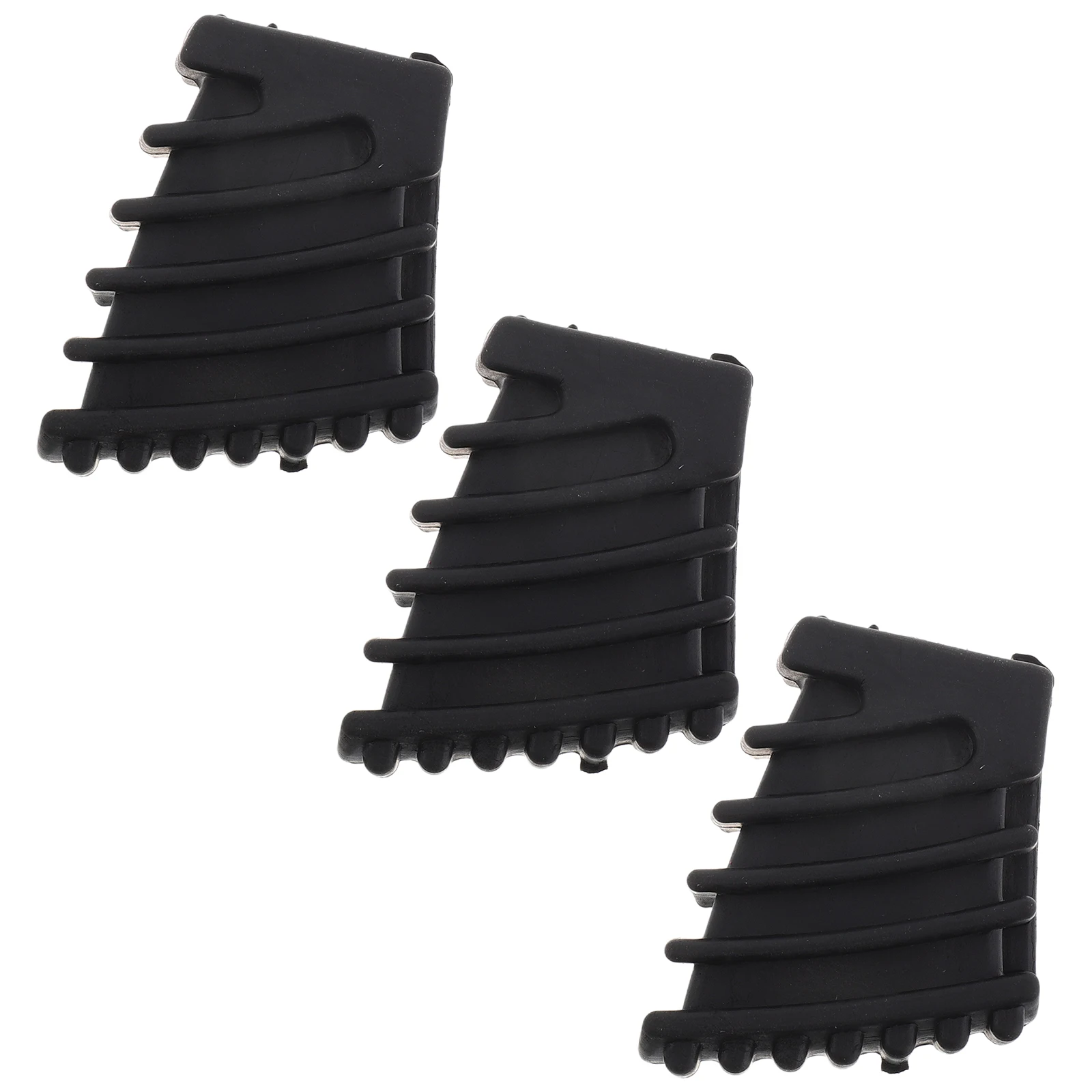 

3 Pcs Drum Stand Feet Plastic Sleeve of Legs Kit Replacement Foot Pad Black Part