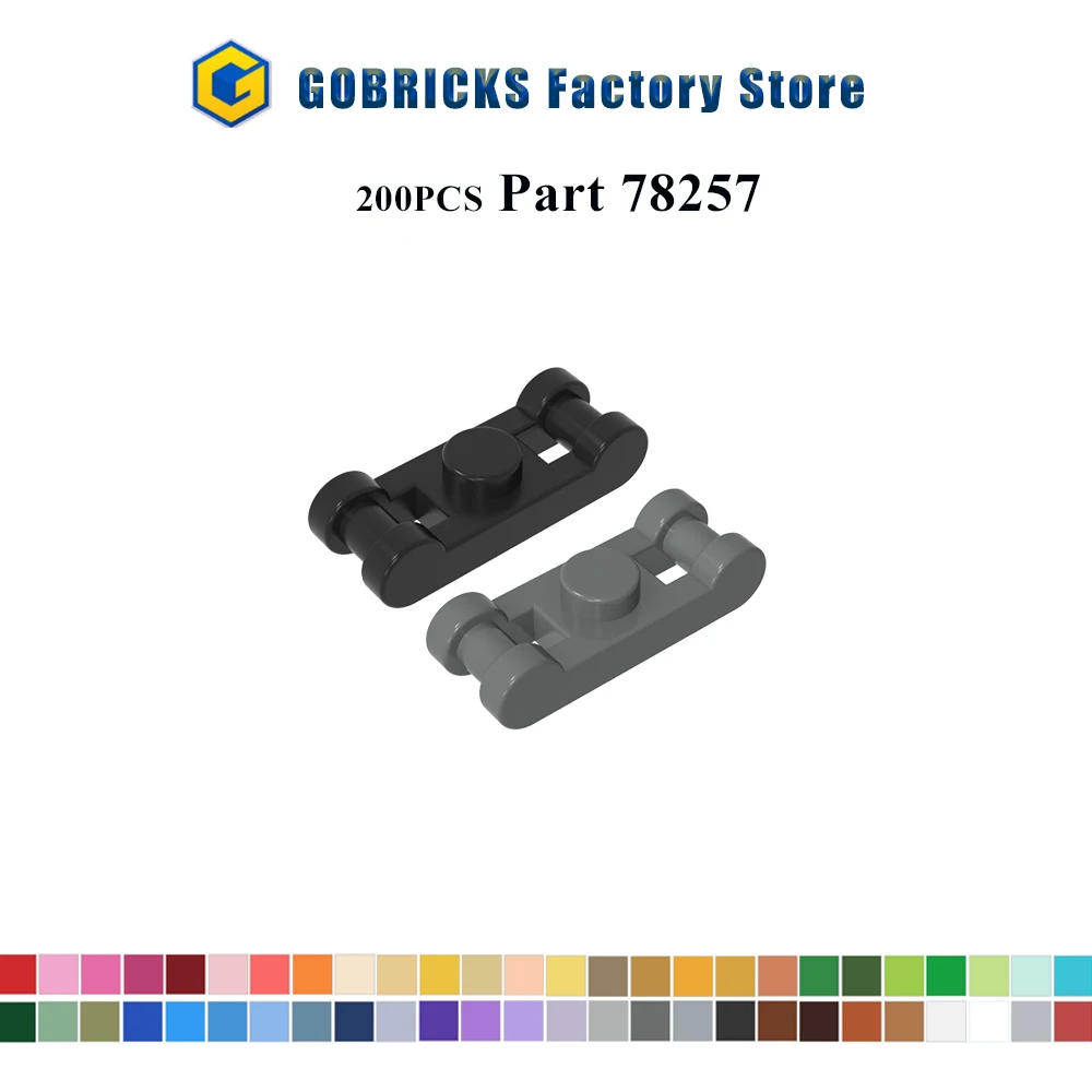 Gobricks 200PCS 78257 Special Parts 1x1 with Handle on 2 Ends Modified Plate Connection Bar MOC Building Blocks Model DIY Sets