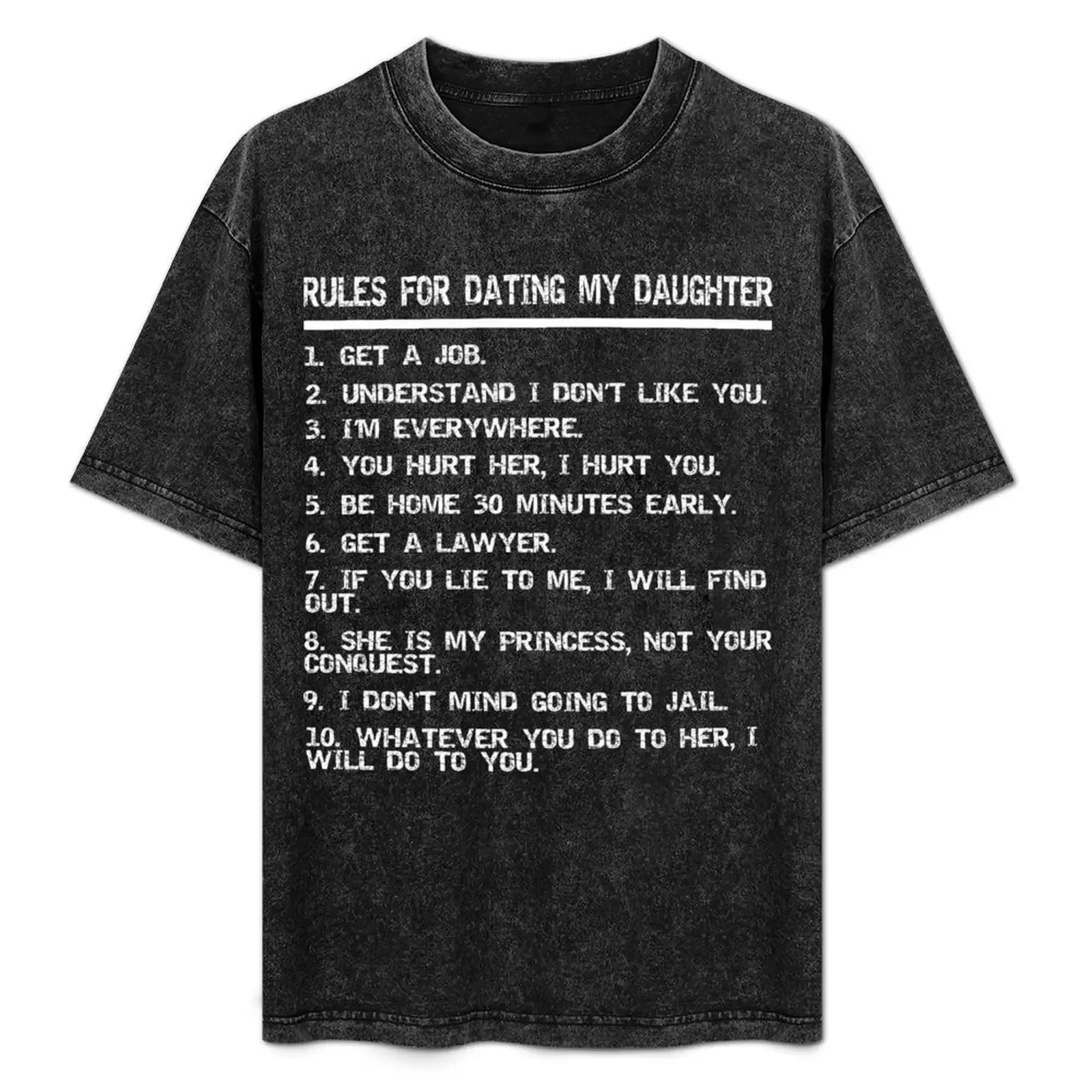 Rules For Dating My Daughter T-Shirt plus sizes shirts graphic tee mens plain t