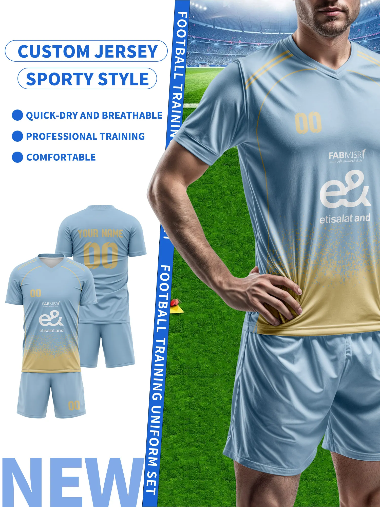 

Создайте свой собственный футбольный джерси | Индивидуальное имя и номер | Дышащая футболка для тренировок по футболу, футбольная майка в клубном стиле