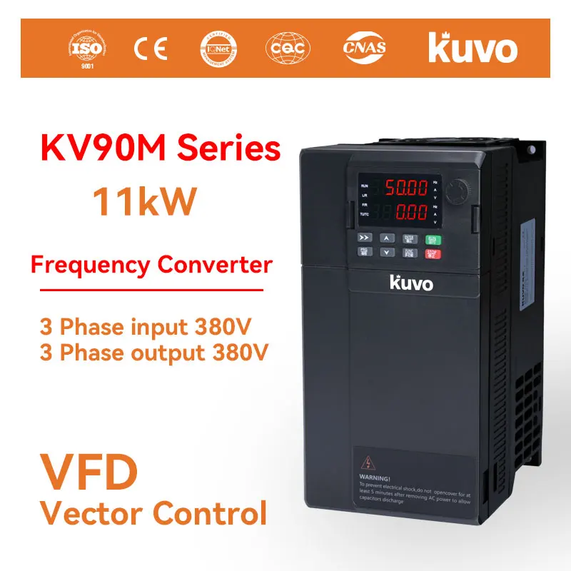 

KUVO 11 кВт промышленный инвертор 380 В регулятор скорости векторного двигателя для тяжелых нагрузок привод с переменной частотой (VFD)