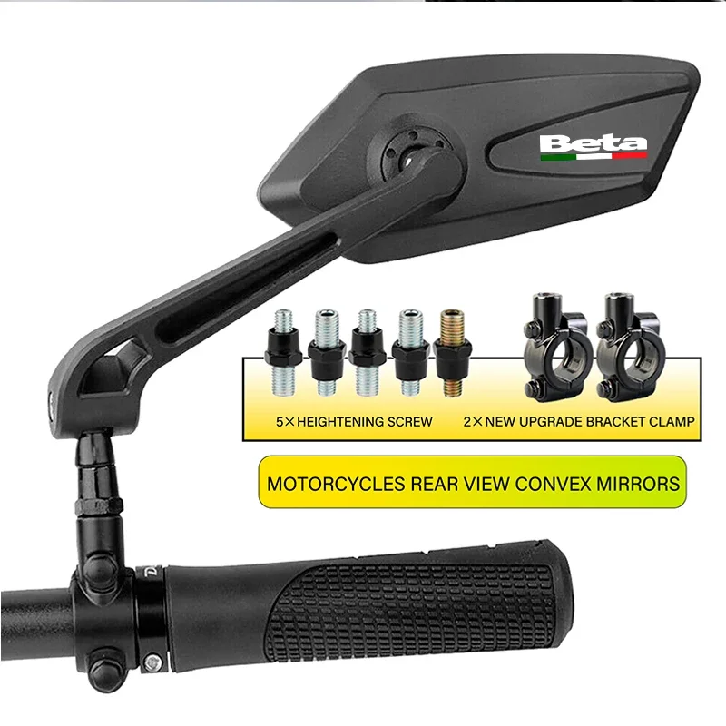 Adjustable Rotating Rearview Mirror For Beta Evo 250 Junior Senior RR 125 390 430 SM Enduro  Motorcycle Side Rear view Mirrors - view 4