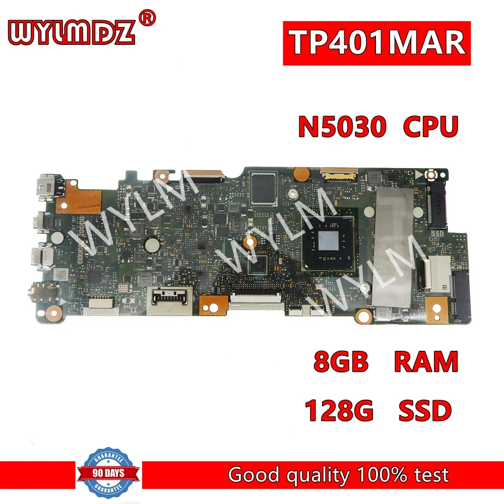 TP401MA Motherboard TP401MA TP401MAR TP401MARB TP401M J401MA  Laptop Mainboard CPU N5000 SSD-128G RAM-4GB 100% Test