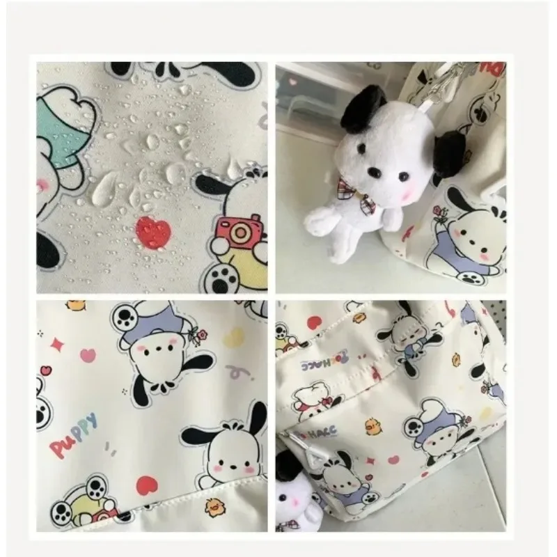 Sanrio Pochacco Cute School Bag Cartoon Teenagers Cute Large Capacity Backpack Anime Zipper Bag Convenient Travel Backpack New