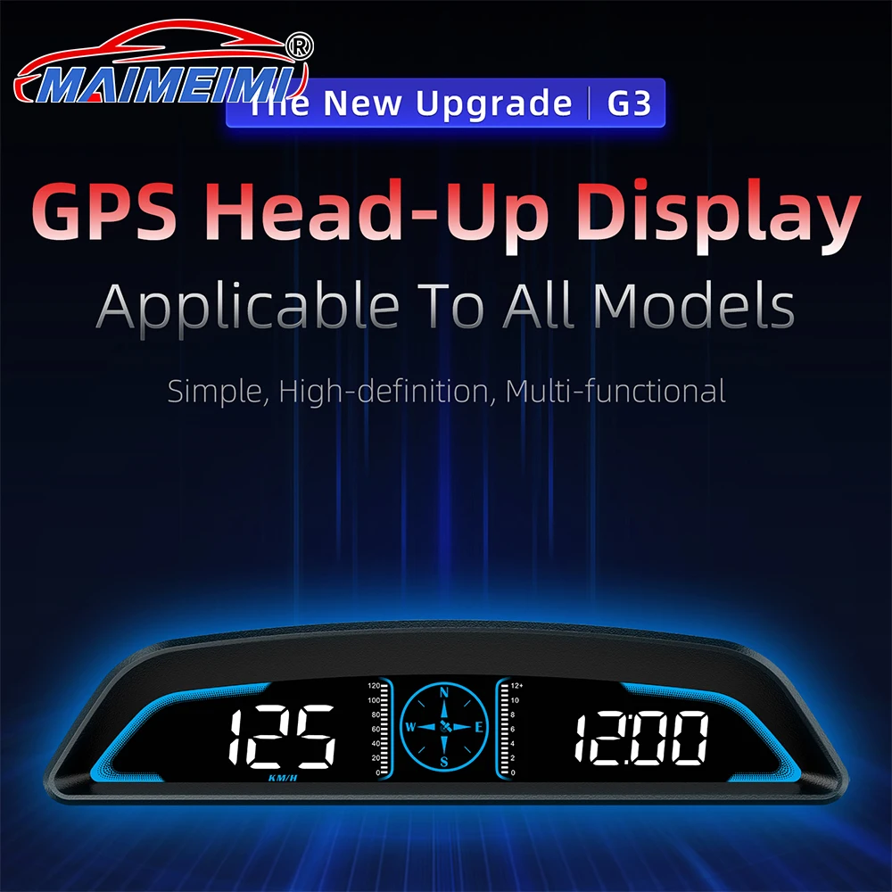 

G3 GPS автоматический спидометр проекционный дисплей с сигнализацией вождения усталости сигнализация превышения скорости на бортовом компьютере для всех автомобилей