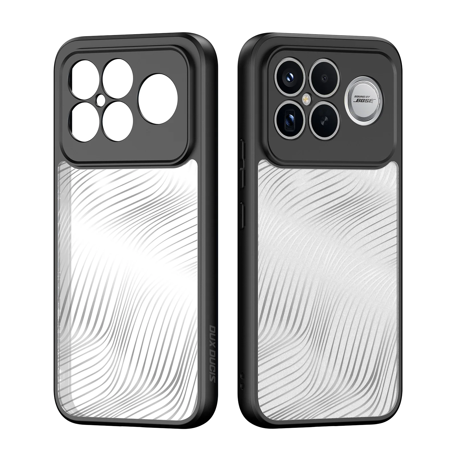 DUX DUCIS-funda de teléfono antigolpes para Xiaomi Redmi K90 Pro Max K80 K70 Ultra TPU + cubierta trasera transparente de líneas acrílicas