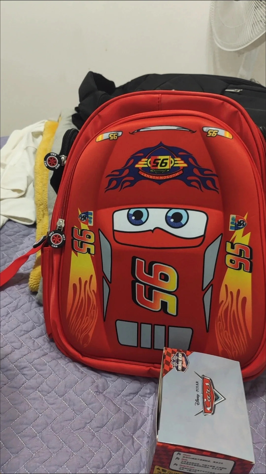 

Disney kids Cartoon cars Backpacks school bag boys red Schoolbag