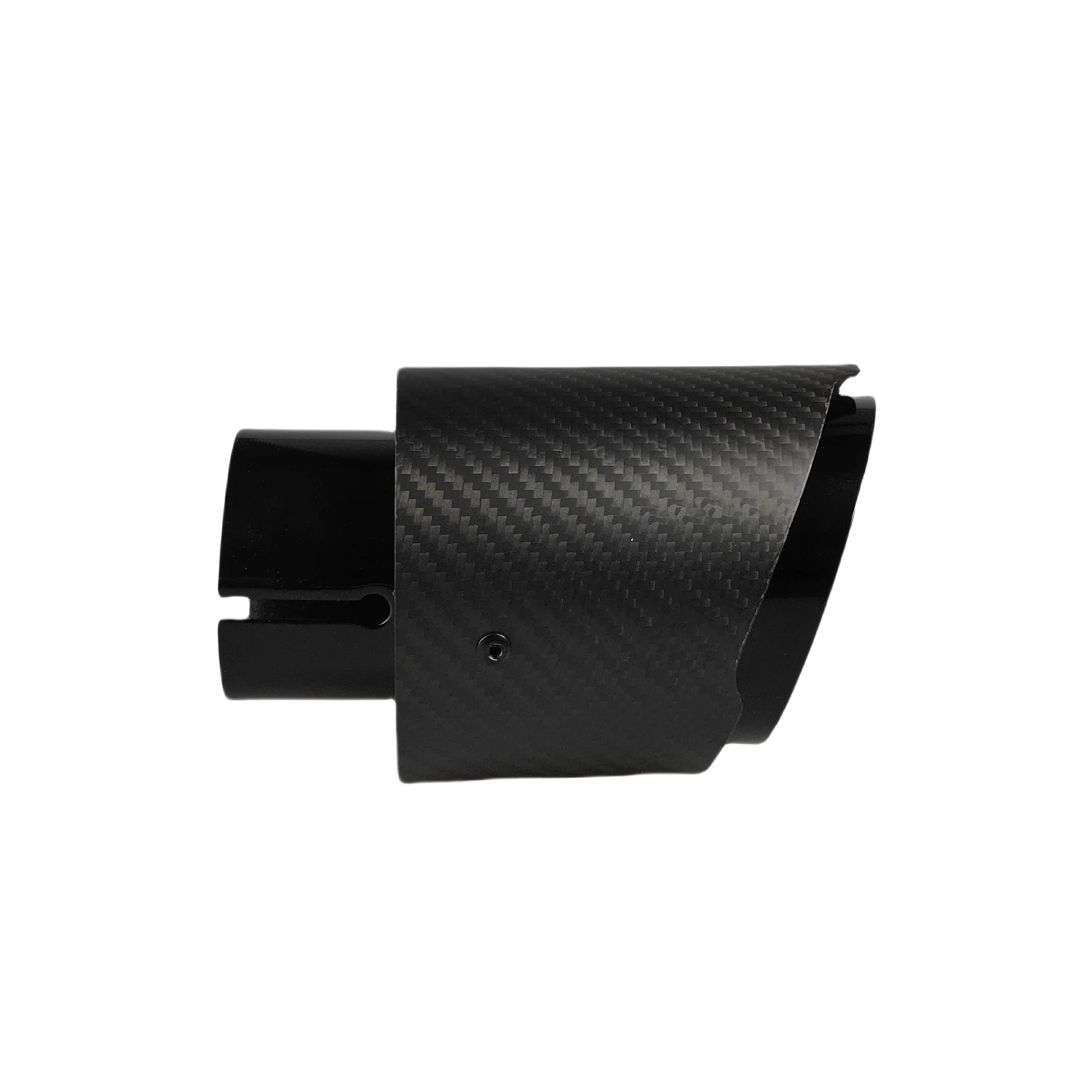 1 pz universale per auto in fibra di carbonio coda gola silenziatore in acciaio inossidabile nero brillante twill opaco silenziatore punta ugello di scarico