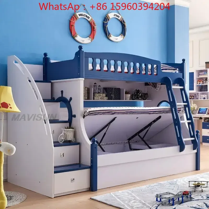

Northern European Bunk Bed For Children From 5 To 8 Years Old Modern Lovely Girl Bedroom Furniture Pink Castle Luxurious Bed