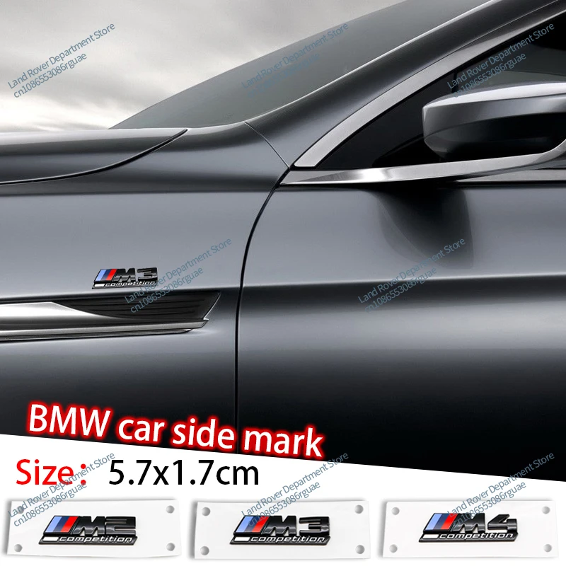 Car Side Mark Sticker Glossy Black M COMPETITION Bar Underlined Emblem For BMW M2 M3 M4 F10 F20 F30 E90 F80 F87 E90 E92 E93 F18