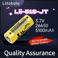 LiitoKala Lii-51S-JT 3.7V 26650 5100mah High Capacity 26650 Li-ion Rechargeable Battery for led Flashlight