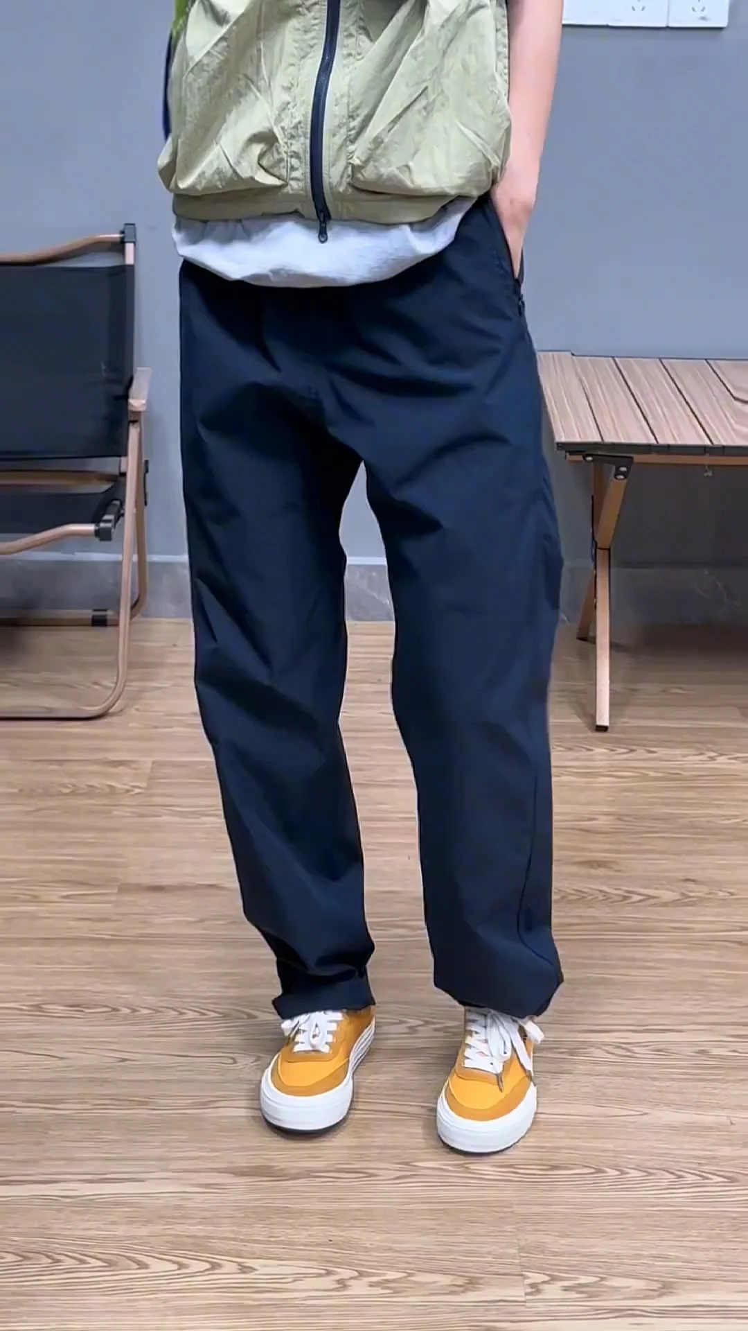 Frühling Sommer Reißverschluss-Taschen Cargo Freizeithosen Herren Schnelltrocknende Jogginghosen Wanderhosen Outdoor Alltagskleidung Schmal Zulaufende Hosen für Männer – Detail 7