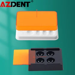 Caixa De Armazenamento De Folheado Dental Azdent, Dentes Patch Shading Light Case, Caixas De Molares De Retenção De Dentadura, 4 Furos, 8 Furos