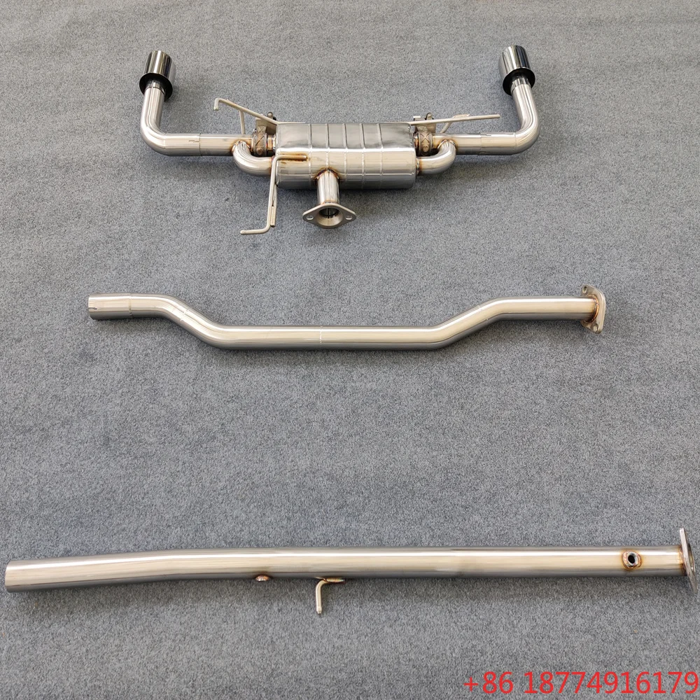 Tubos de Escape Catback de Titanio/SS304 OBM para Lancer/Lancer EX/Lancer Evolution 1.8L/2.0L, Silenciador con Sistema de Válvulas
